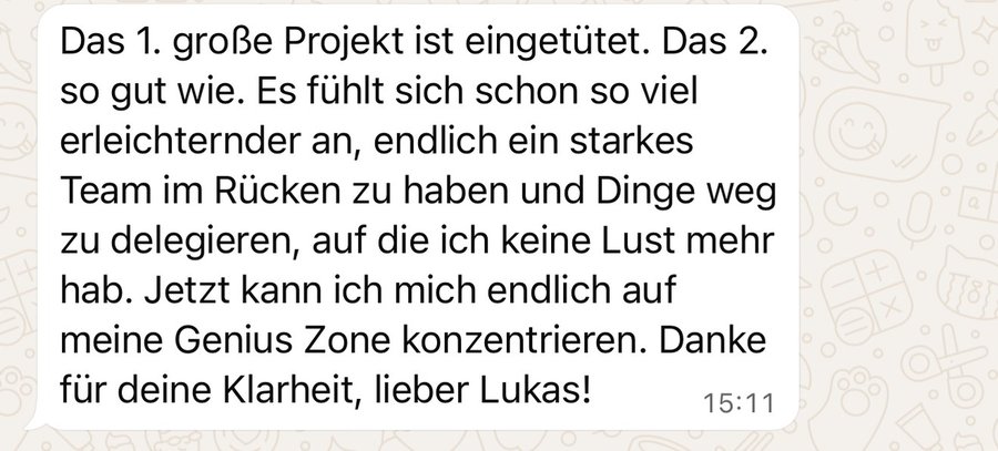 Kundenzitat aus einem KI-Setup
